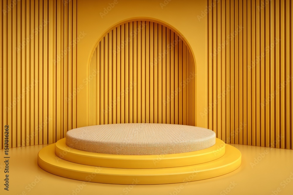 Poster abstract contemporary backdrops with yellow displays are set against vivid summer backgrounds with s
