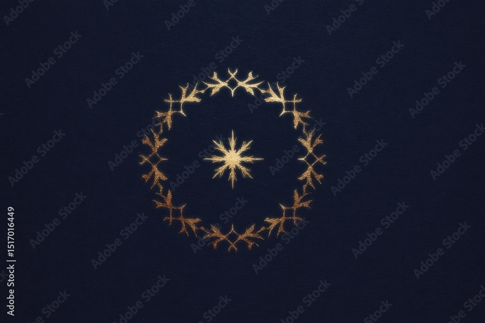 Poster modern style is showcased in a blank logo frame set against a dark blue background, complete with an
