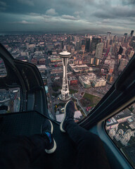 Flying over seattle, WA