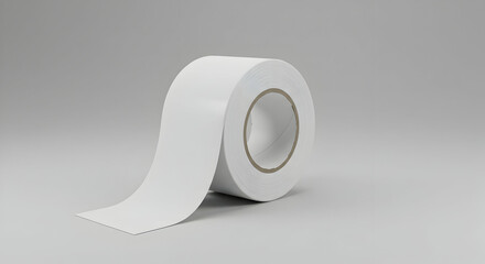 White Adhesive Tape Roll Mockup Design Clean Minimalist Branding