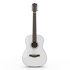 Obraz premium Acoustic guitar isolated on white