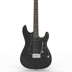 Electric guitar isolated on white