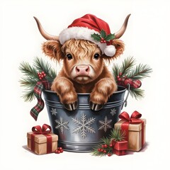 santa claus and reindeer