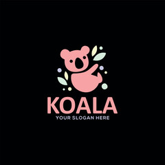 koala bear logo design vector