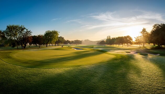 golf playground in the morning