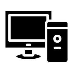 Computer Vector Glyph Icon Design
