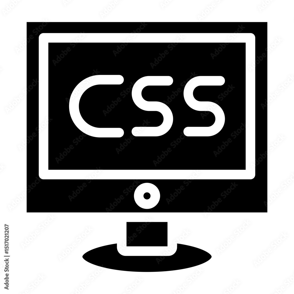 Sticker css vector glyph icon design