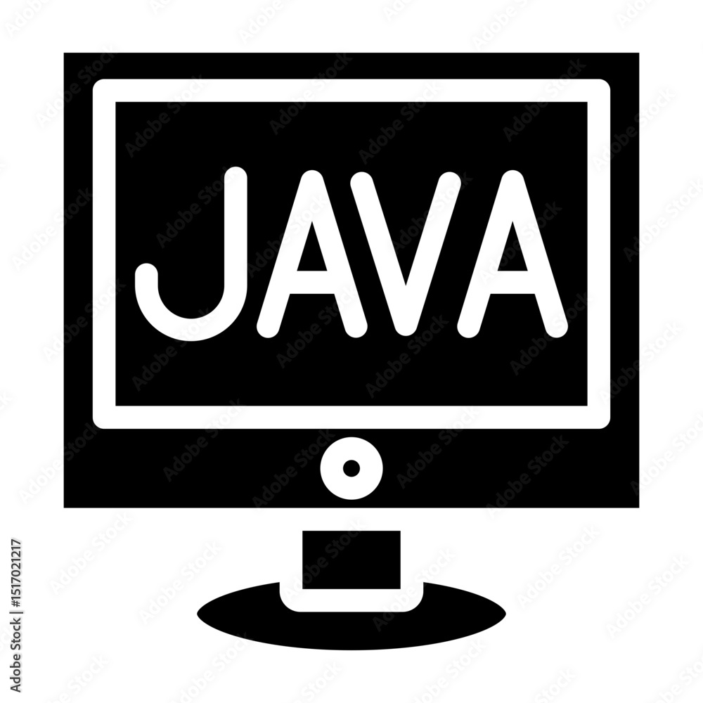 Wall mural java vector glyph icon design