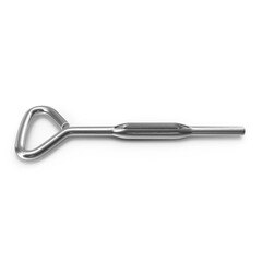 Vintage sardine can opener key isolated on transparent background