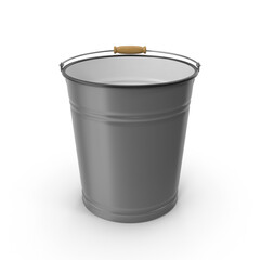 Vintage Soviet bucket isolated on transparent background