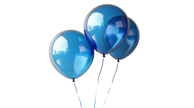 blue balloon isolated on white background