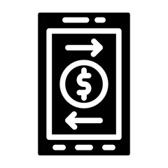 Money Transfer Vector Glyph Icon Design