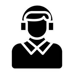 Customer Service Vector Glyph Icon Design