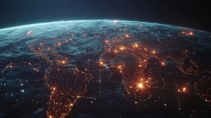 3D global AI network with interactive data nodes