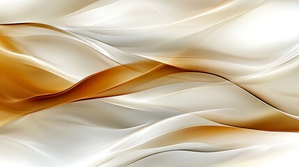 Obraz premium Abstract flowing shapes in cream and amber