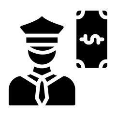 Police Vector Glyph Icon Design