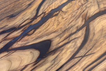 Natural wood and epoxy resin countertop