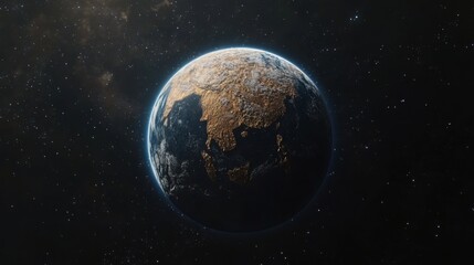 Fototapeta premium 3D rotating Earth with futuristic AI connections