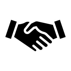 Handshake Vector Glyph Icon Design