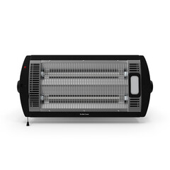 Wall mount quartz tube heater isolated on transparent background