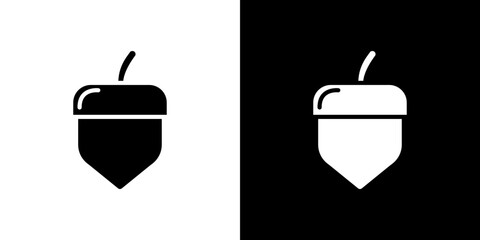 Acorn icon symbols. Vector illustration.