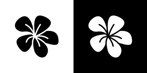 Araliya flower icon symbols. Vector illustration.