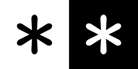 Asterisk icon symbols. Vector illustration.