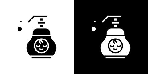 Baby shampoo icon symbols. Vector illustration.