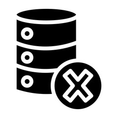 Delete Data Vector Glyph Icon Design