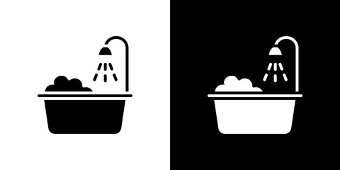 Bath icon symbols. Vector illustration.
