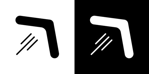 Boomerang icon symbols. Vector illustration.