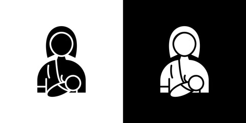 Breastfeeding icon symbols. Vector illustration.