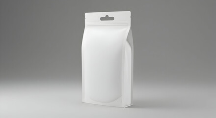 Blank White Stand Up Pouch Packaging Mockup Design Template
