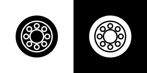 Car bearing icon symbols. Vector illustration.