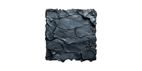 Cracked Black Clay Texture. Natural Earth Material For Art And Design Concepts Isolated On Transparent Background