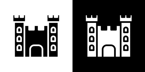 Castle icon symbols. Vector illustration.
