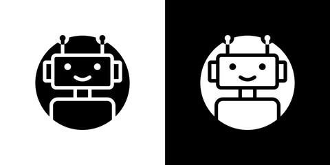Chatbot speech bubble icon symbols. Vector illustration.