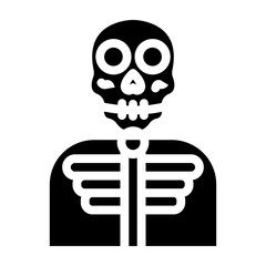 Skeleton Costumes Vector Glyph Icon Design