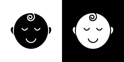 Child head icon symbols. Vector illustration.