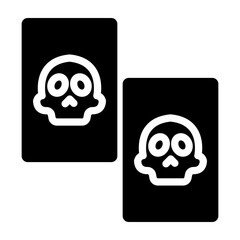 Skeleton Cards Vector Glyph Icon Design