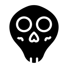 Skeleton Face Masks Vector Glyph Icon Design