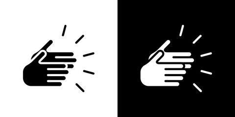 Clapping hands icon symbols. Vector illustration.