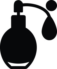 Obraz premium perfume bottle silhouette white background 