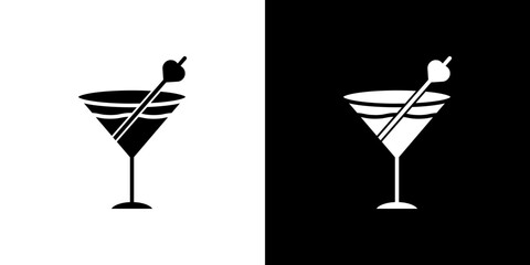 Cocktail icon symbols. Vector illustration.