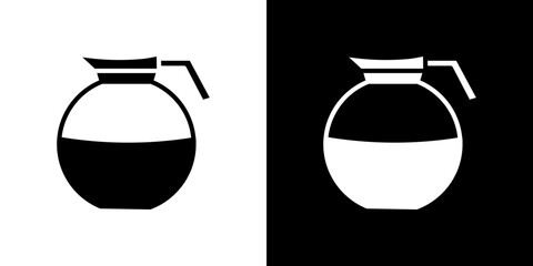 Coffee pot icon symbols. Vector illustration.