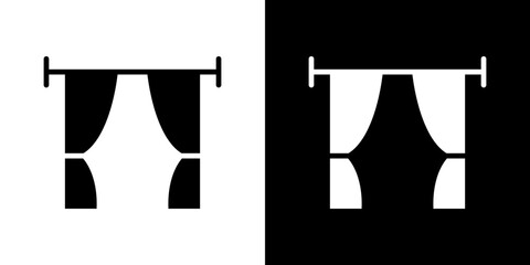 Curtains icon symbols. Vector illustration.