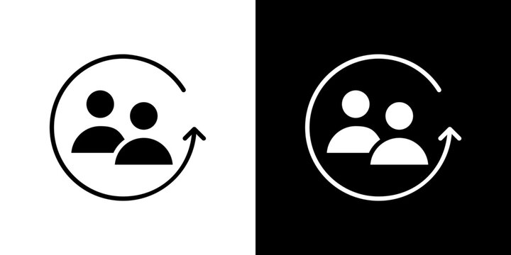 Customer retention icon symbols. Vector illustration.