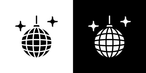Disco ball icon symbols. Vector illustration.