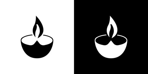 Diya icon symbols. Vector illustration.