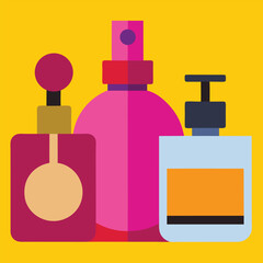 Obraz premium perfume bottle silhouette white background 